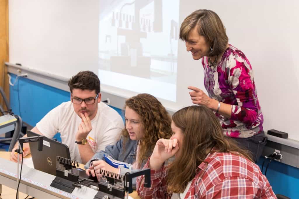 students with Prof. Walden